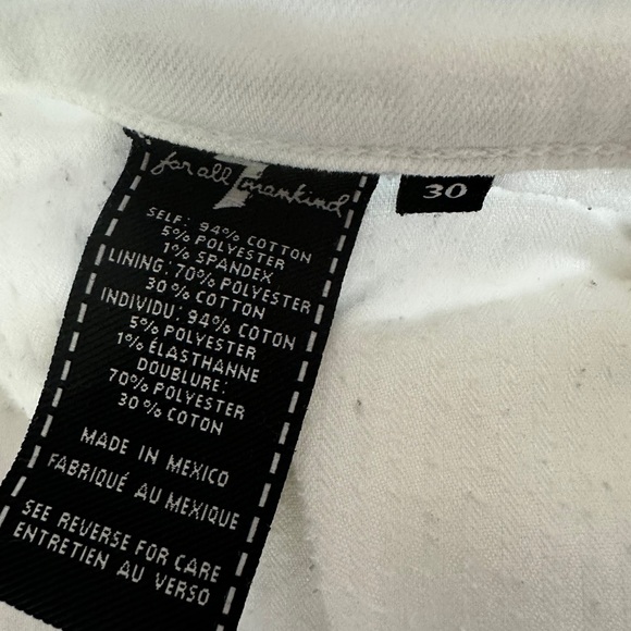 7 For All Mankind White Jean Shorts - Picture 3 of 3